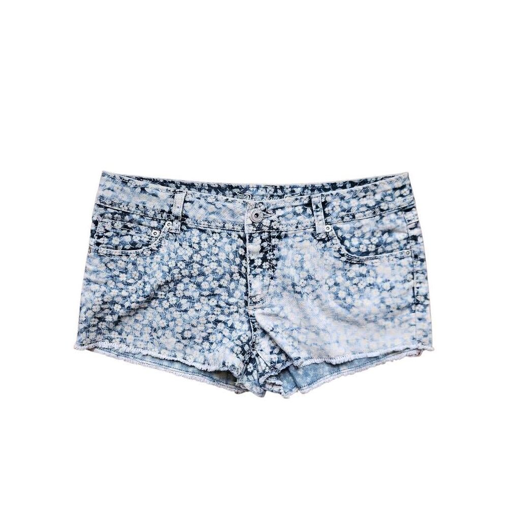 y2k vintage floral low-rise mini shorts